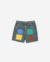 Geometric Color Block woven bermuda shorts_123AC082